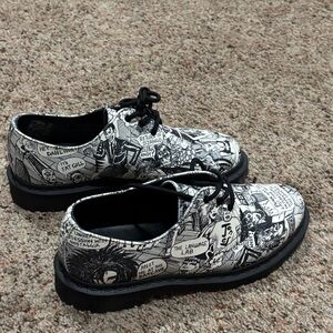 Dr. Martens Graphic Black and White Oxfords